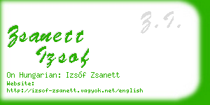 zsanett izsof business card