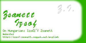 zsanett izsof business card